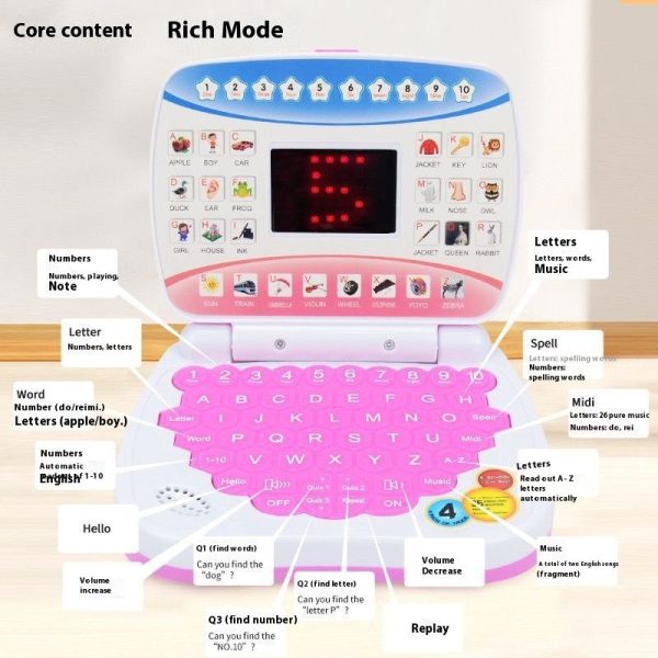 Kids Educational Laptop Toy Interactive Learning Game - Image 2